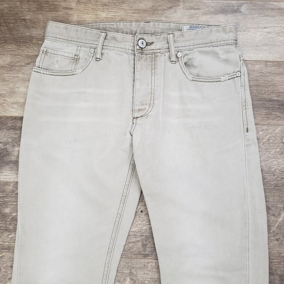 Jack and Jones Tan Slim Straight Button Fly Jeans 31W 32L - Picture 3 of 10